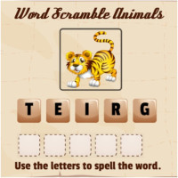 Play Word Scramble Animals now!