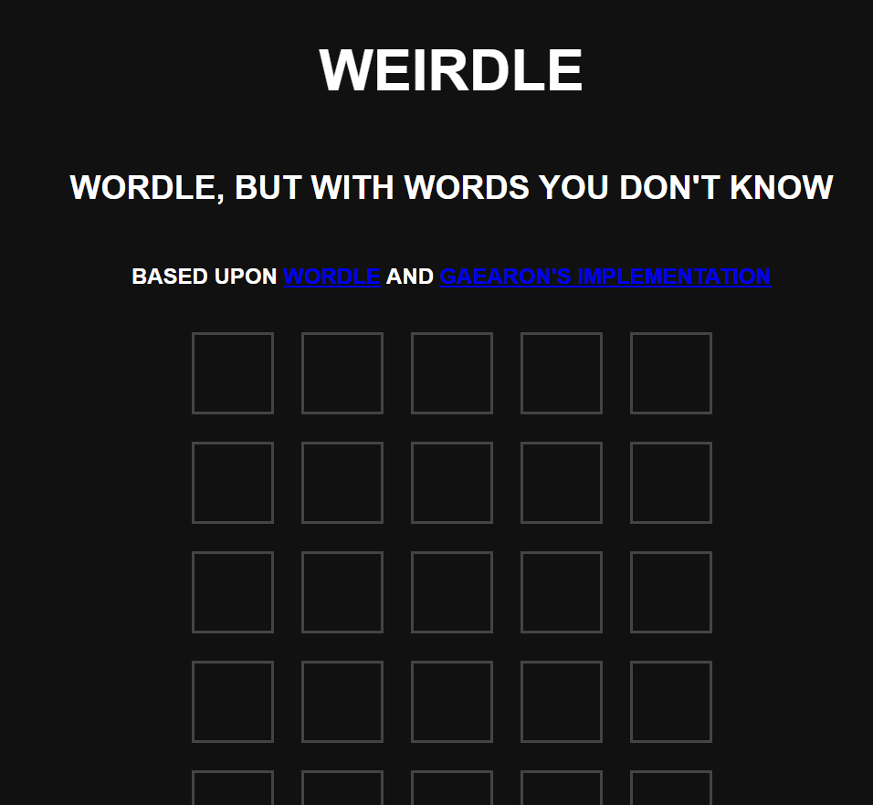 Weirdle
